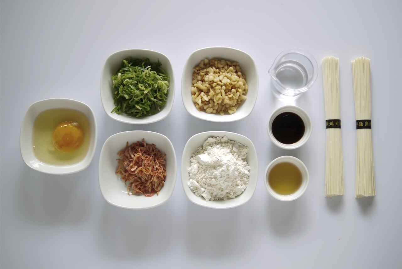 余ったそうめんを活用！ お好み焼き風そうめんの材料