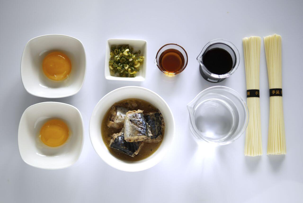 お手軽絶品♪ 鯖たまつけ麺の材料