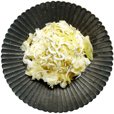 春キャベツとしらすの炒めそうめん