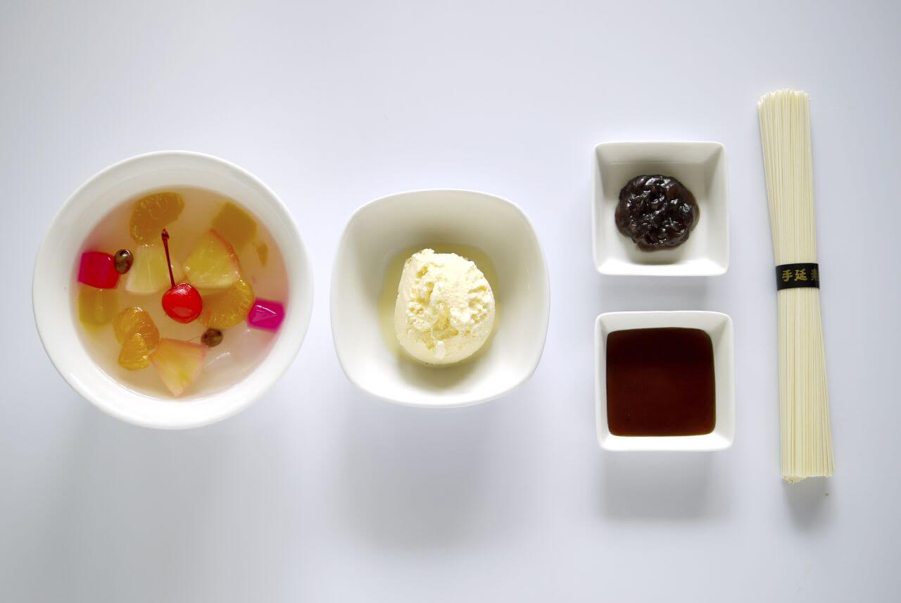 あんみつ風そうめんスイーツの材料